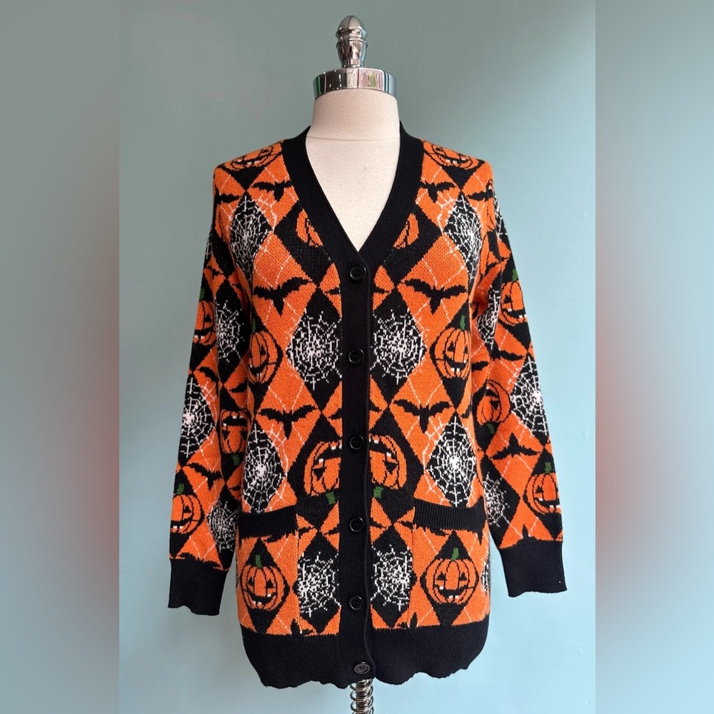 Fiona Jack-O'-Lantern Cardigan by Miss Lulo